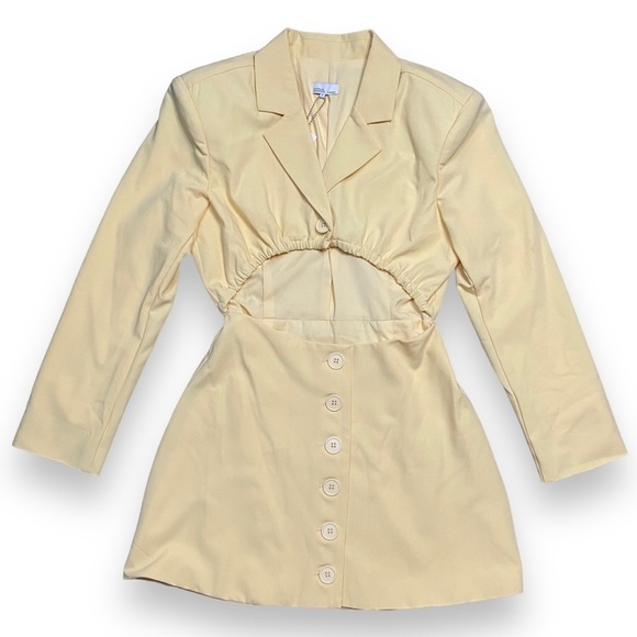 DANIELLE Bernstein Cut Out Blazer Dress in Buttermilk - Size Small - Picture 2 of 8